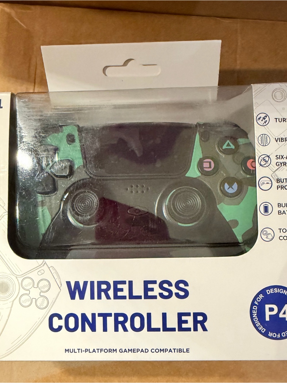 Wireless Gaming Controller for P4- Green Camouflage